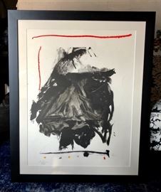 Robert Motherwell 1985 Lithograph Black Rumble Signed 50/65 35 x 27