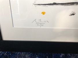 Robert Motherwell 1985 Lithograph Black Rumble Signed 50/65 35 x 27