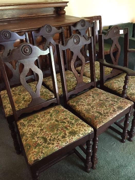 Set of 6 1920’s dining chairs