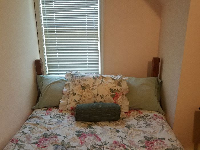 Custom made walnut bed w/excellent custom mattress BUY IT NOW $150