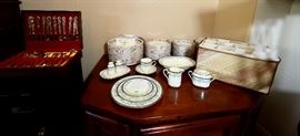Noritake China for sale. Black and white and gold beautiful design. 