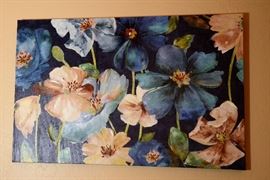 Beautiful Blue flowered canvas art.