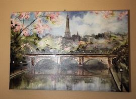 Paris scene canvas art.