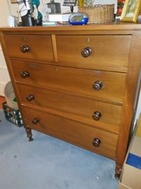 Local made:  Late 1800's two over three Chest...