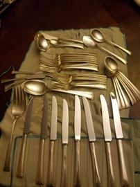 8 place setting of Sterling flatware  Prelude pattern....