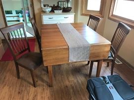 Wooden kitchen table with 4 chairs