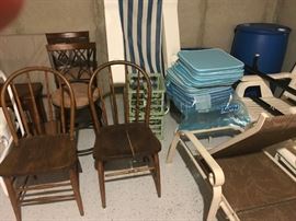Tables and chairs