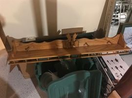 Wall shelf = uniquely carved