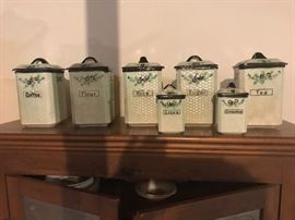 Complete ceramic antique kitchen set