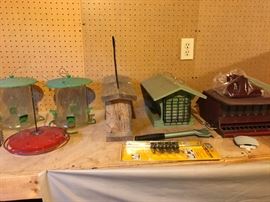 Bird houses and feeders