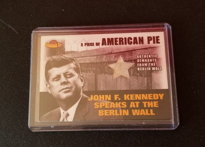 Topps John F. Kennedy/Berlin Wall Remnant Lucite card...Numbered