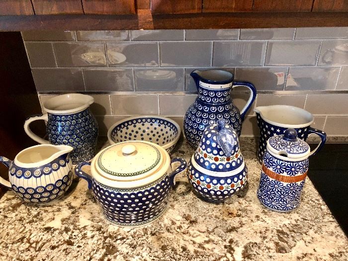 Collection of Polish pottery