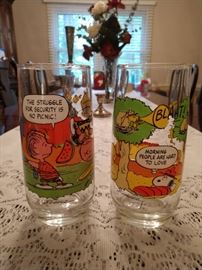 Snoopy ~ Charlie Brown glasses ( goes well with the Charlie Brown books at our other sale this same weekend )