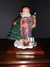 Virginia Tech Santa figurine