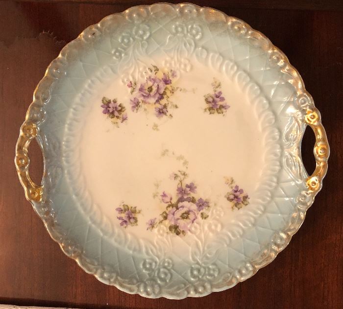 Early Porcelain China plate with handles