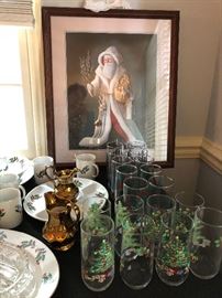 Christmas tree glasses