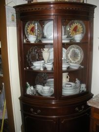 beautiful mahogany corner cupboard