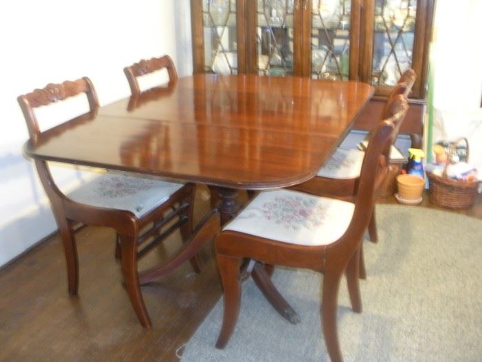 Brandt Dining Table with Tell City Dining Chairs