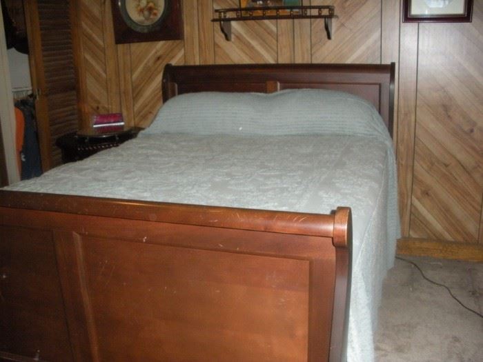 full size mahogany sleigh bed