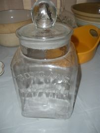 vintage candy container from early pharmacy sundry counter