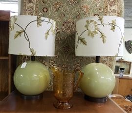 COOL lime green lamps/shades