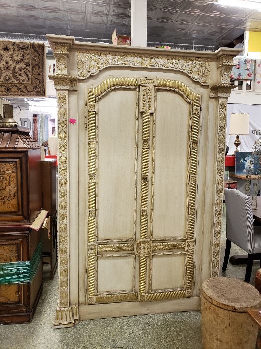 gold/white armoire