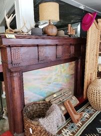Awesome large mantle, prairie decor
