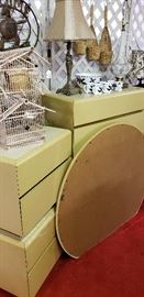 mid century modern chest, night stands, mirror