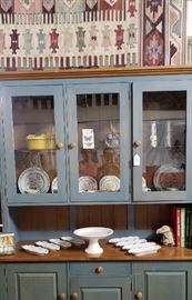 Ethan Allen shade of blue cabinet