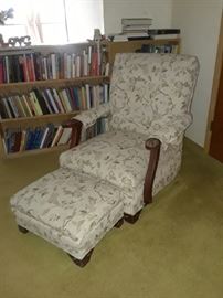vintage chair with footstool