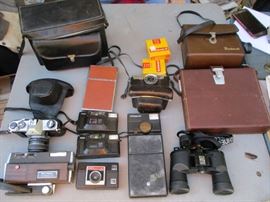 CAMERA'S CAMERA, BINOCULARS, POLAROID,