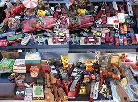 Toys, Hotwheels, Corgi, Matchbox, Polistil, Durago, Efsi Holland, Yone Japan, Brio Wood Toys,Model Cars,Plush, Gameboy,Atari, Ninetendo, Vintage Sega and Nintendo Games, Hand Made Wood Toys, Vintage 3M Board Games, Mahjong, Wind-up Toys, Dolls, Tonka Toys, and more