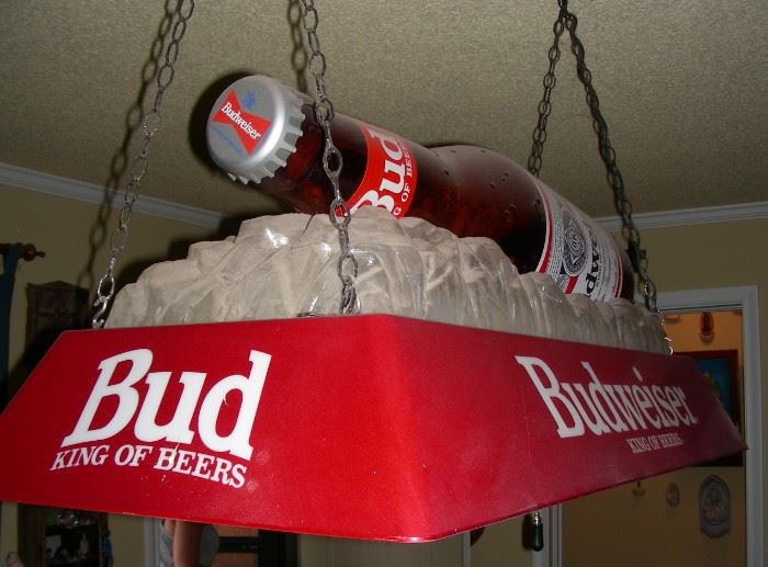Budweiser light (it hung over a pool table)