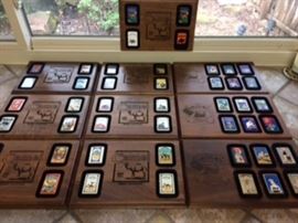 Just a few of the many Zippo lighters. The displays will be sold separately.