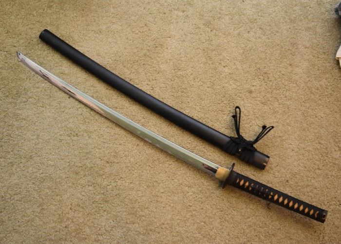 Japanese Swords with Stand