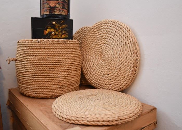 Woven Coil Basket & Mats