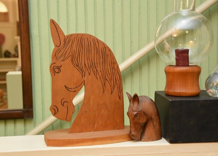 Horse Head Wood Carvings