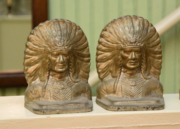 Native American / Indian Head Bookends