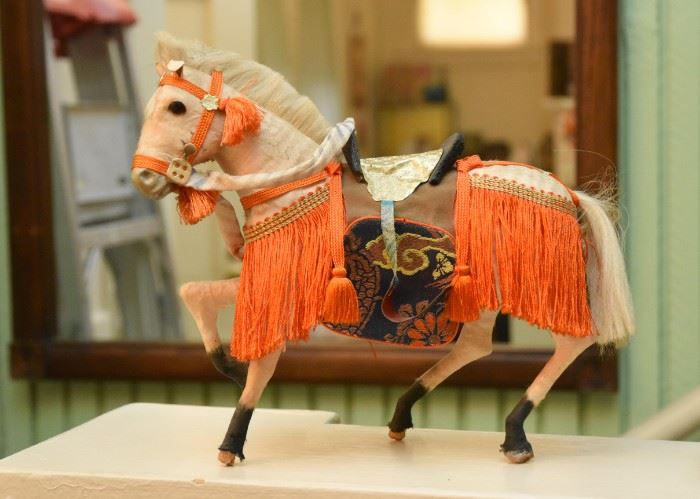 Vintage Samurai Warrior Horse Doll