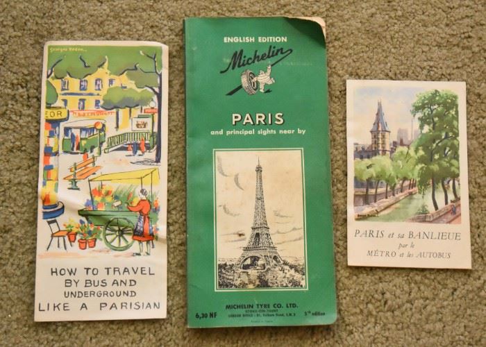 Vintage Paris France Travel Guides & Pamphlets