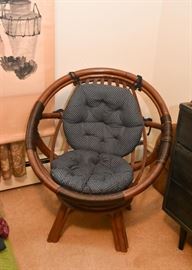 Vintage Bamboo Papasan Chairs (PAIR)