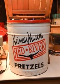 Vintage Neiman Marcus Red River Pretzels Tin