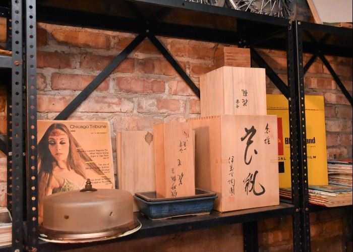 Magazines, Japanese Boxes, Bonsai Planters, Ceiling Light Fixture