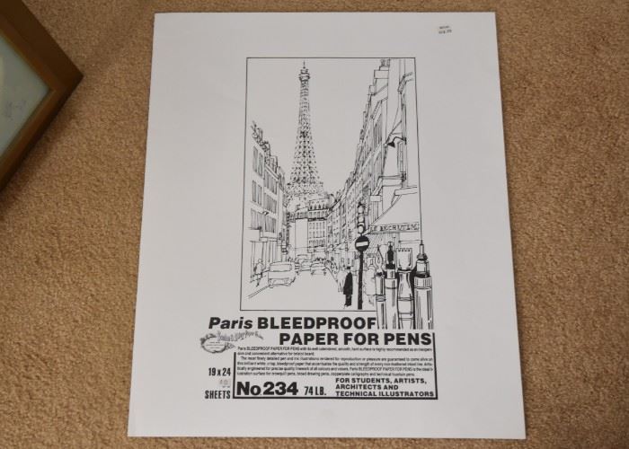 Paris Bleedproof Paper for Pens Ad Poster