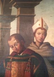 Antique Art Reproduction - Oil on Canvas (Pietro Perugino, Madonna & Child with Saints)