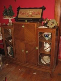 display cabinet with drop front