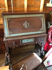 Antique hand painted writing desk