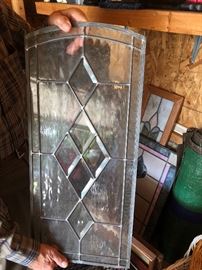 Leaded glass pieces