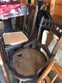 Antique cane chair