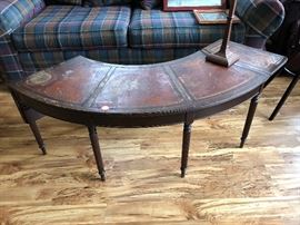 Antique half moon drop leaf table